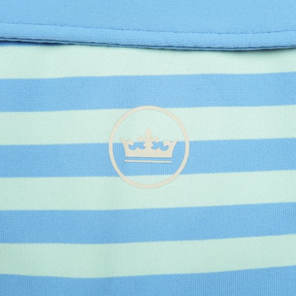 Peter Millar Crown Bass Performance Jersey Polo Shirt Baltic Blue Sea Sage 2XL - Picture 4 of 8